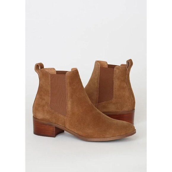 NEW Steve Madden Dover Cognac Suede Leather Ankle Chelsea Booties Size 7.5M - Picture 5 of 11